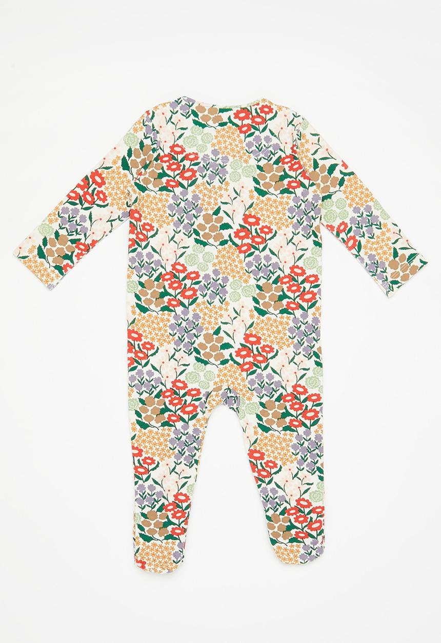 Cotton On - The long sleeve zip romper - dark vanilla & clara floral