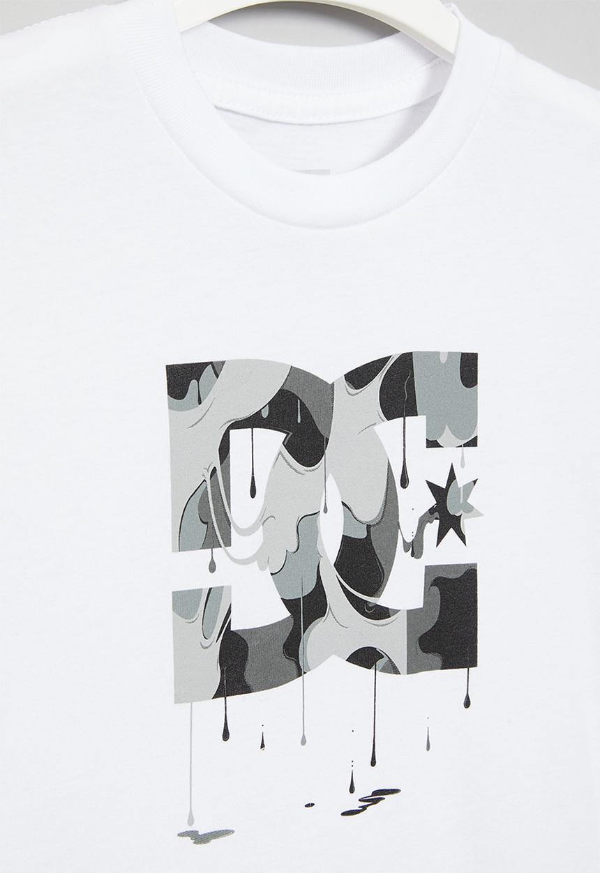 DC - Star drip drop short sleeve boy - white