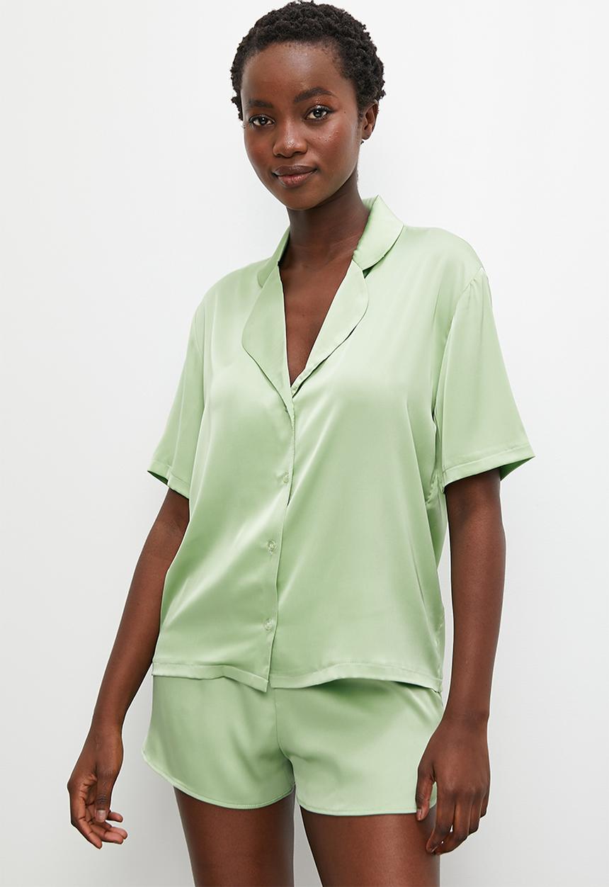 Superbalist - Sleep shirt & shorts set - sage