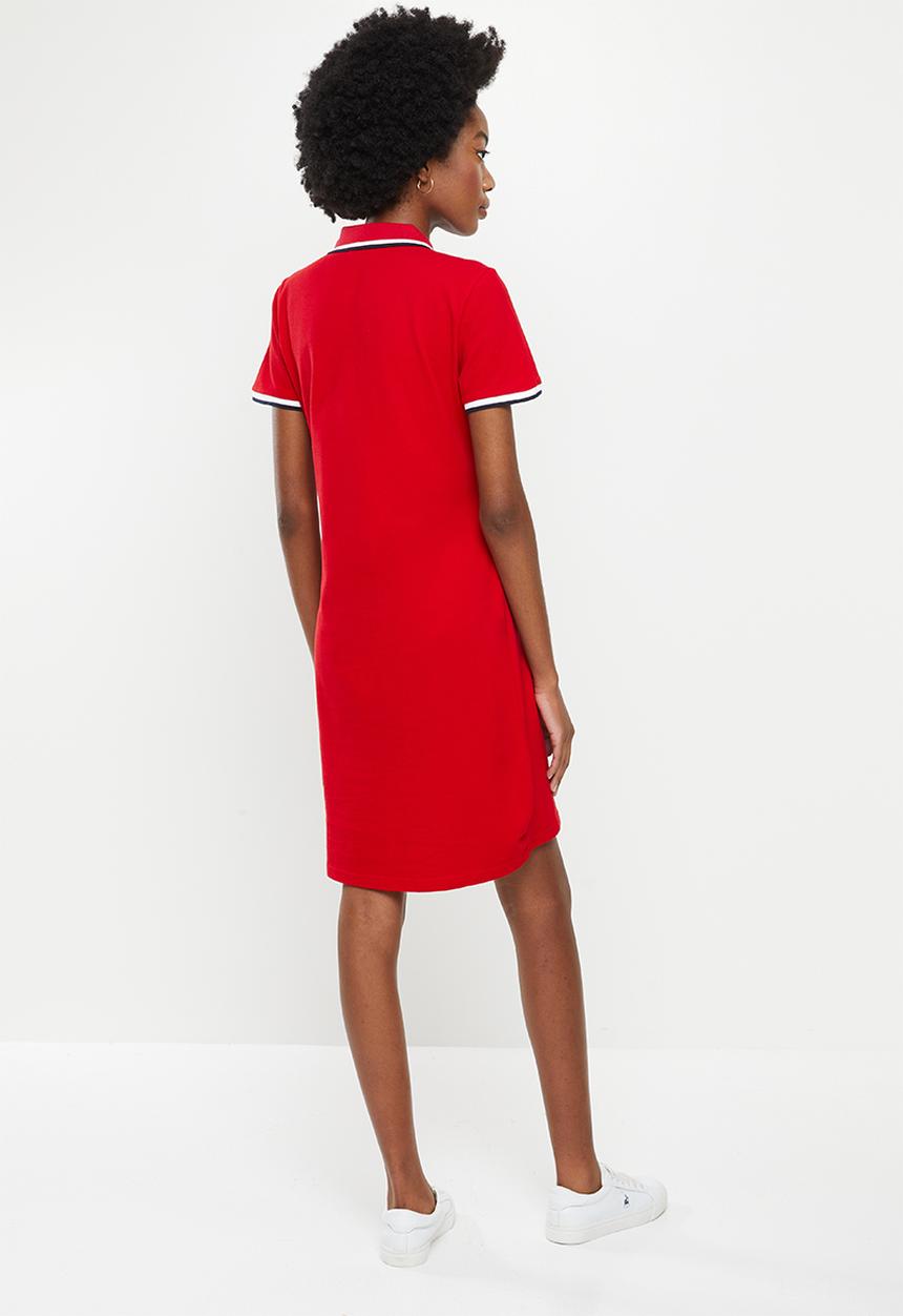 POLO - Leigh essential short sleeve stretch golfer dress - red