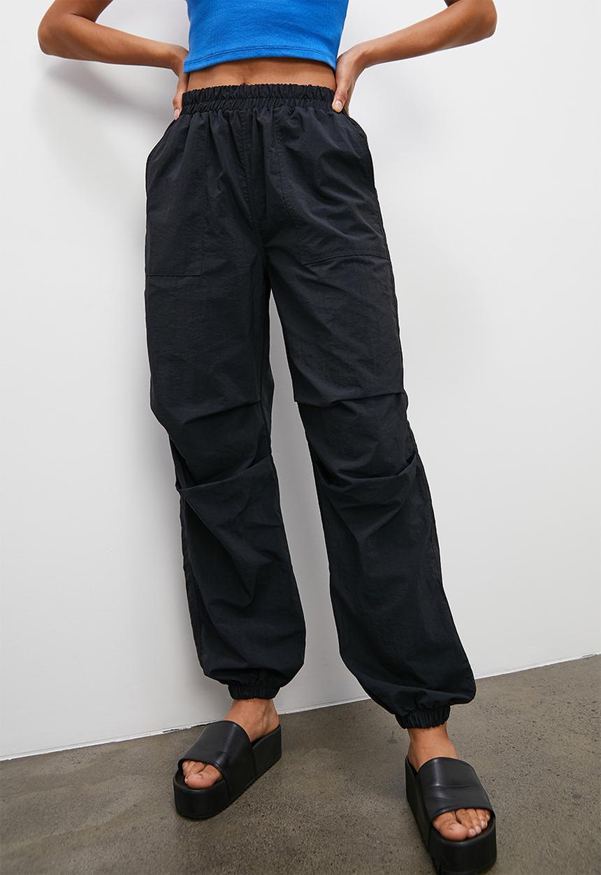 Blake - Parachute trousers - black