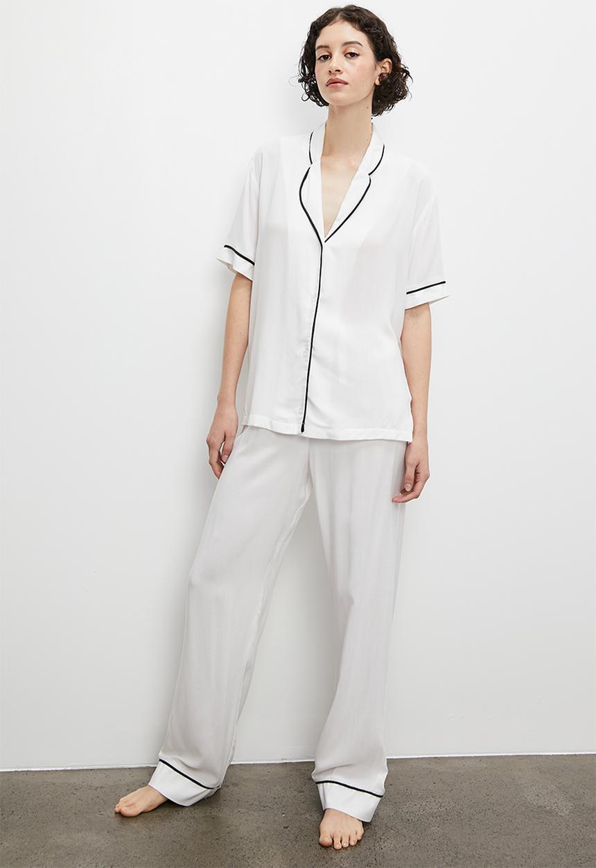 Superbalist - Sleep short sleeve & pants set - ecru