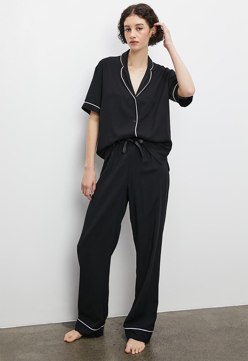 Superbalist - Sleep short sleeve & pants set - black