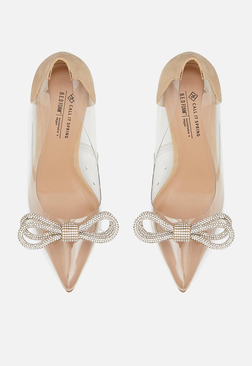 Call It Spring - Crystalline court heel - clear