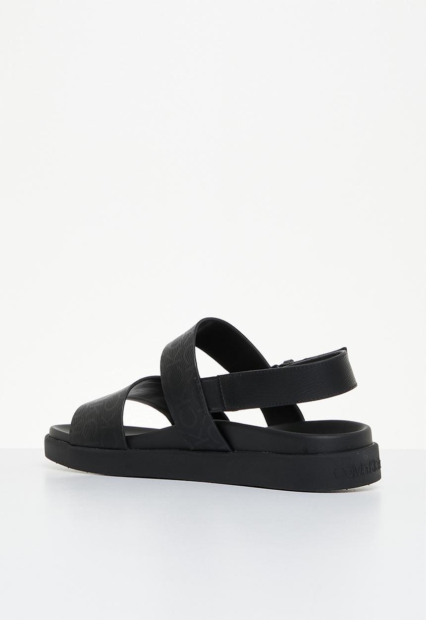 Calvin Klein - Back strap sandal lth mono - black mono 