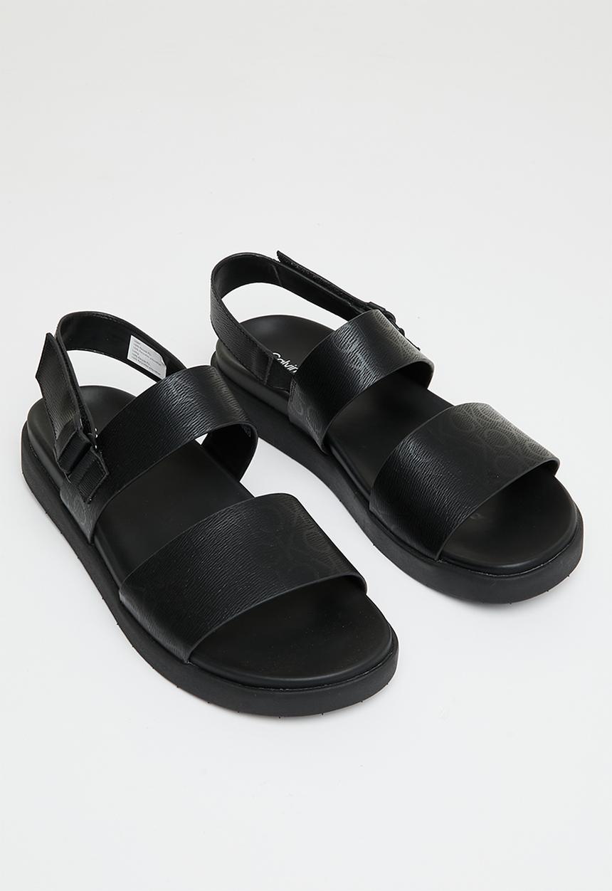 Calvin Klein - Back strap sandal lth mono - black mono 