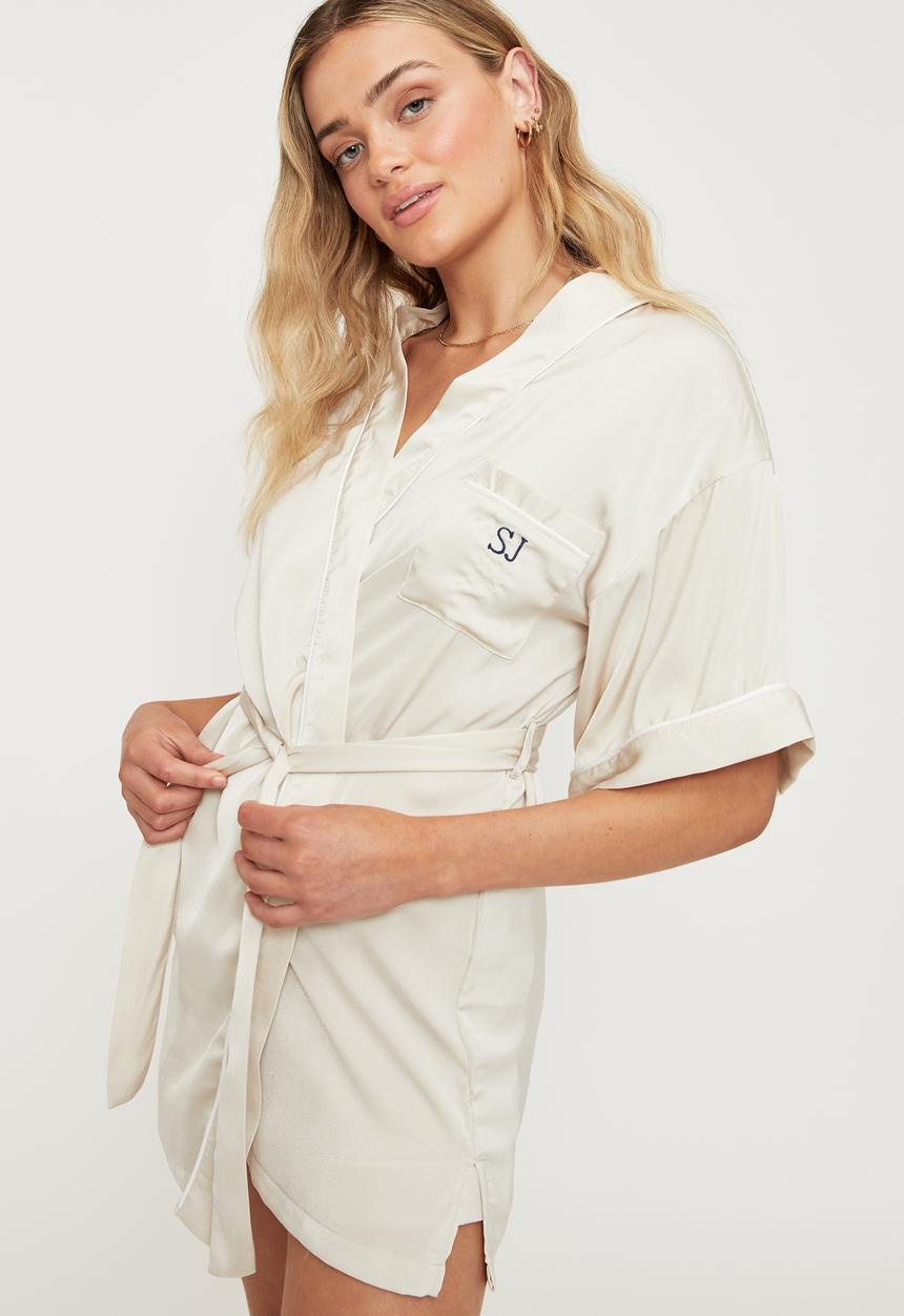 Cotton On - Satin robe - oyster
