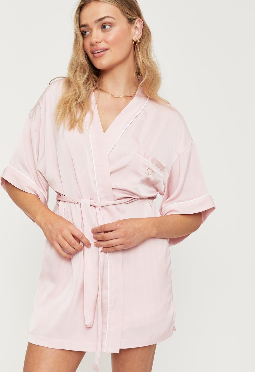 Cotton On - Satin robe - ballet pink