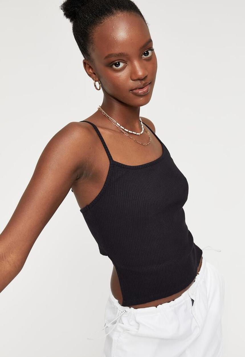 Cotton On - Aria napkin top - black