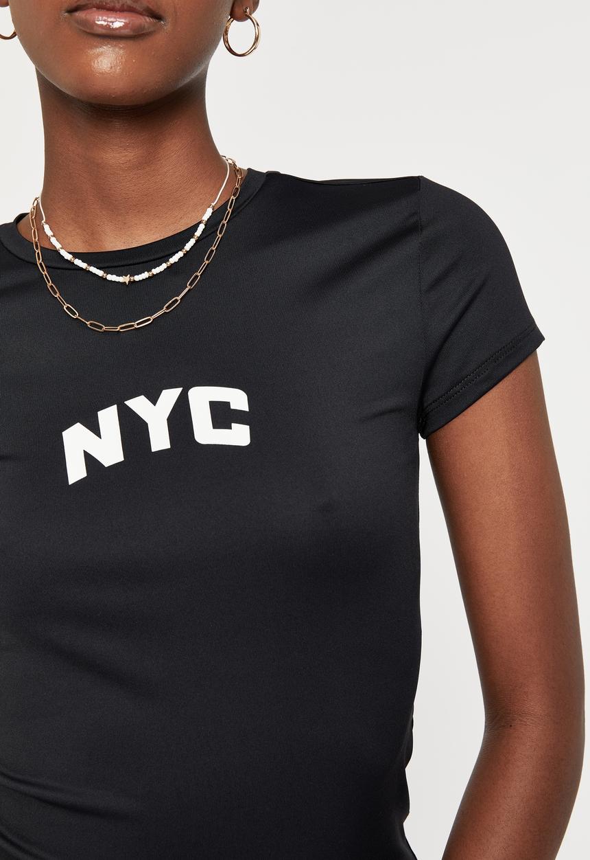 Cotton On - Pia luxe graphic T-shirt - black/nyc