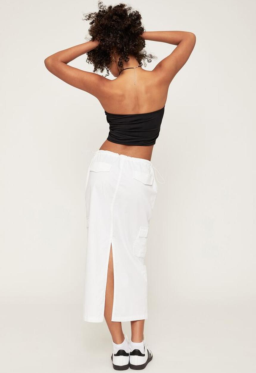 Supré  - Ash parachute maxi skirt - white