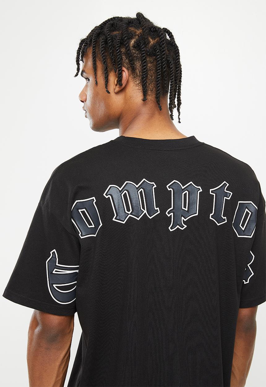 Factorie - Oversized graphic T-shirt - black