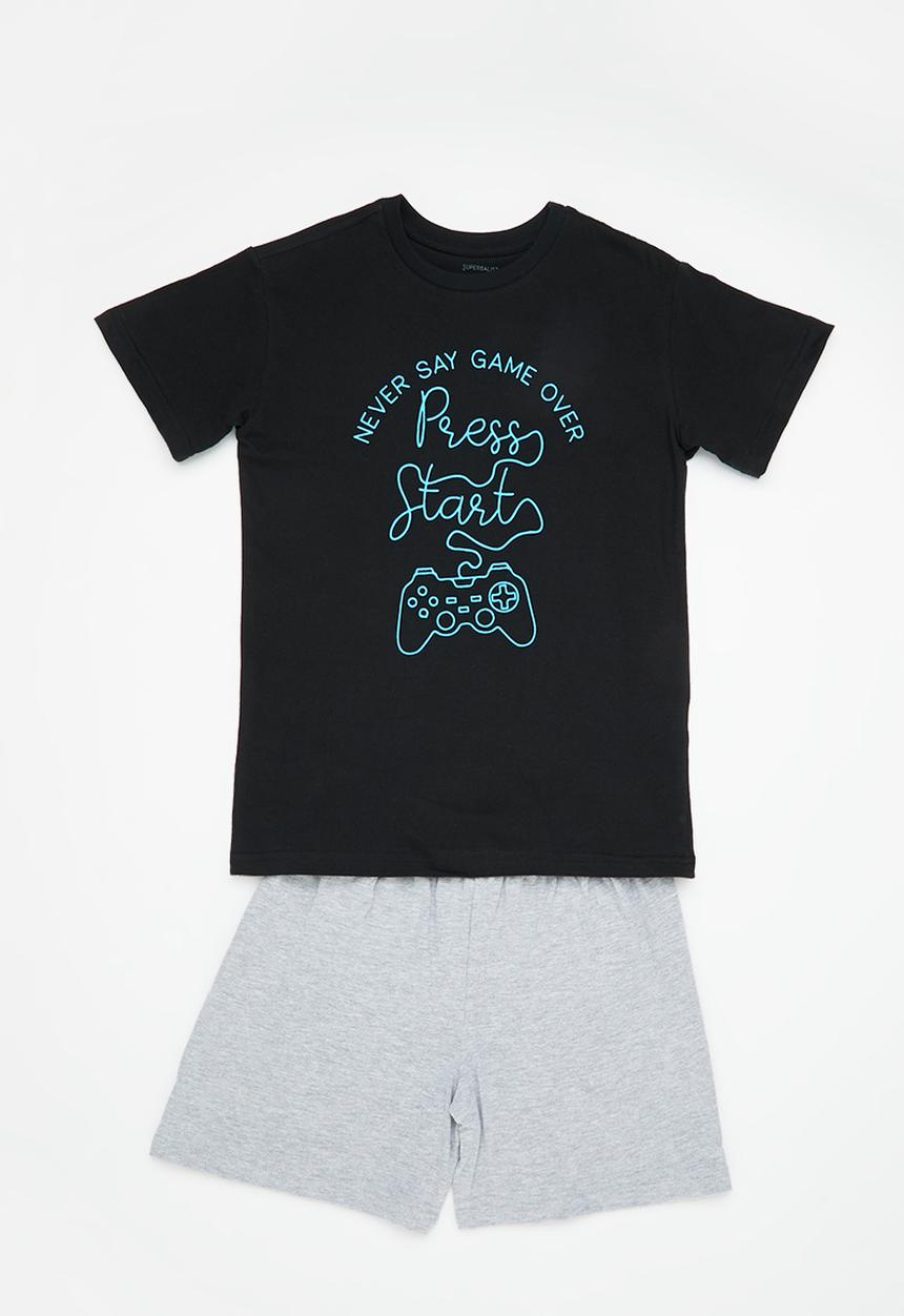 Superbalist -  Summer pj set - black & grey