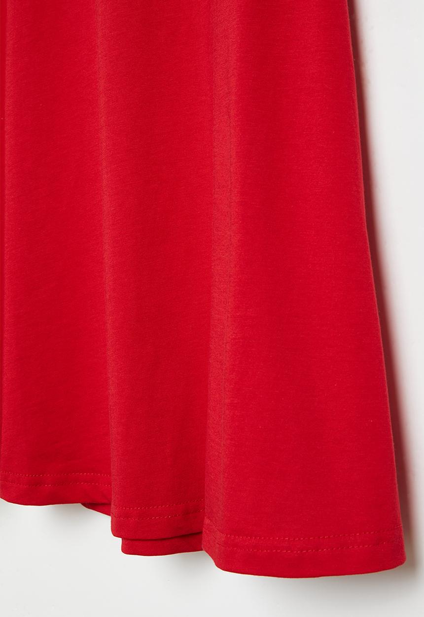 POLO - Girls printed short sleeve dress - red