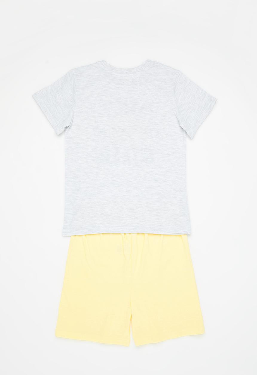 Superbalist - Boys summer pj set - grey & yellow