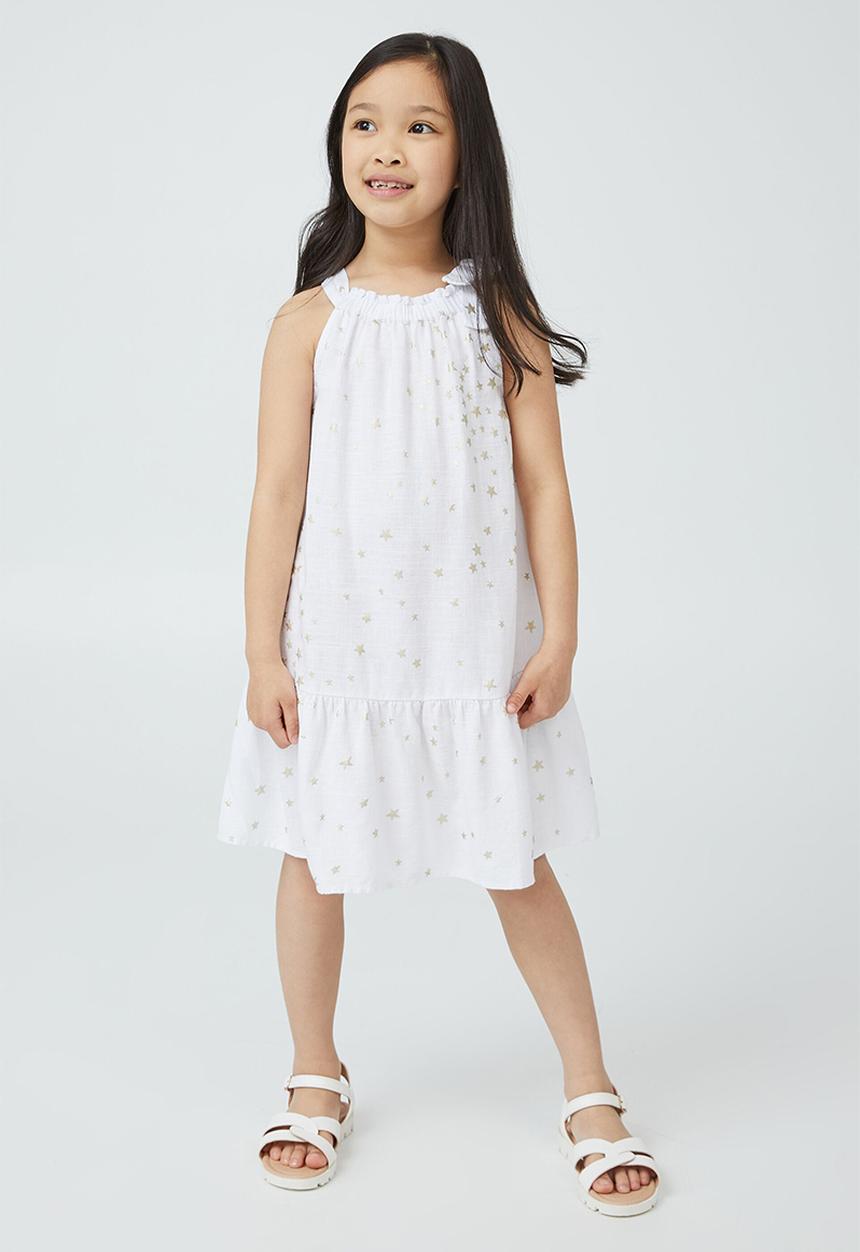Cotton On - Cleo sleeveless dress - scattered stars white