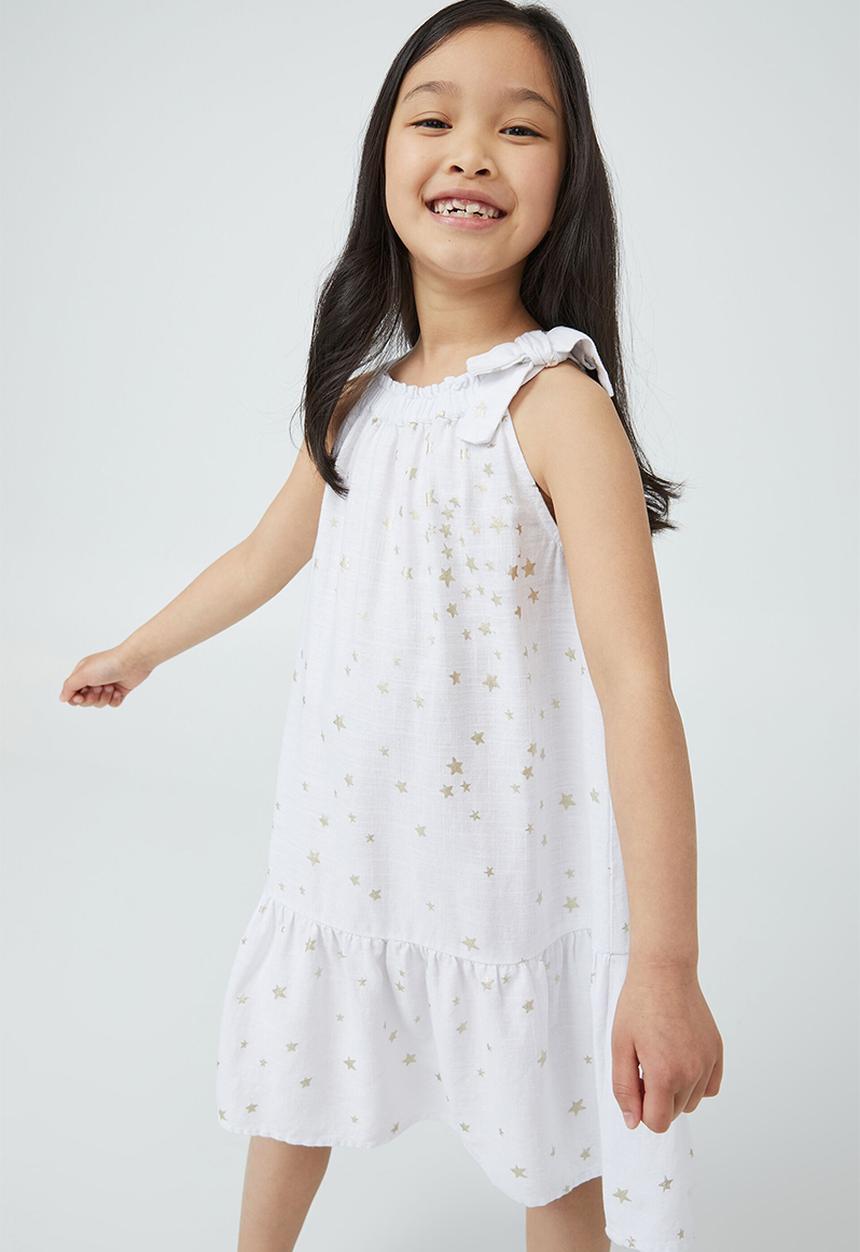 Cotton On - Cleo sleeveless dress - scattered stars white