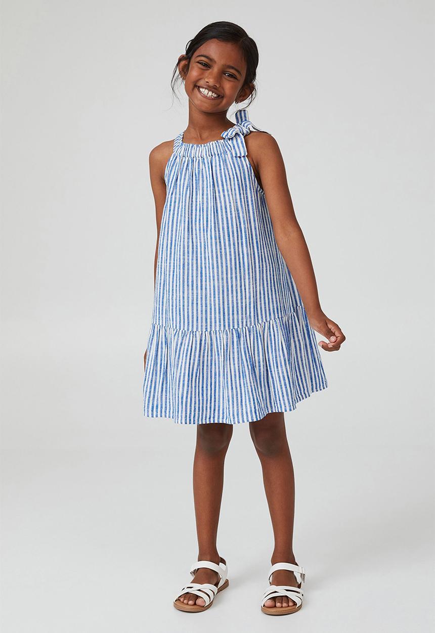 Cotton On - Cleo sleeveless dress - white/blue punch stripe