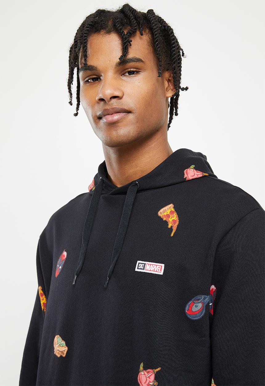 DC - Marvel Deadpool X DC  all over hoodie - black