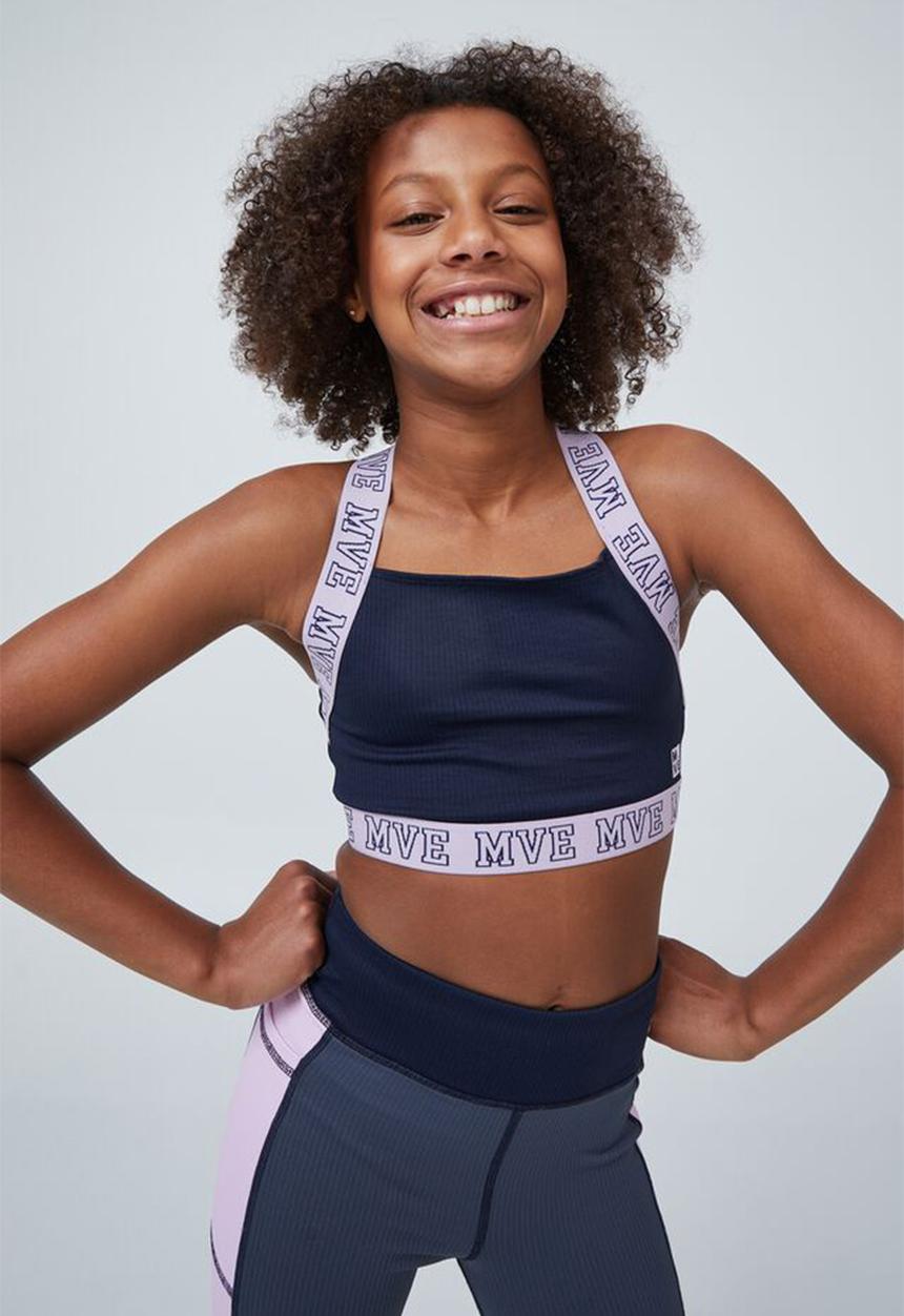 Cotton On - The demi wide strap crop top - navy blazer