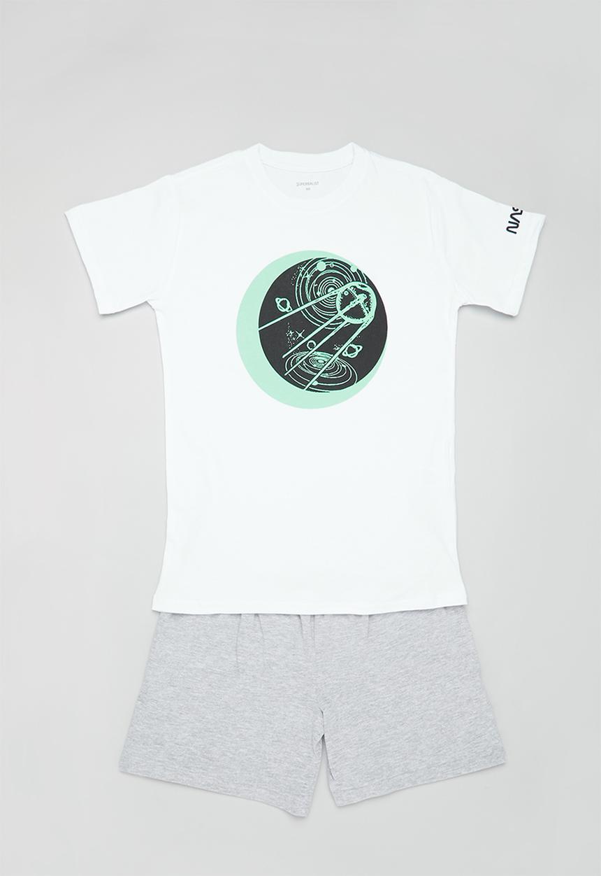 Superbalist - NASA summer pj set - white & grey