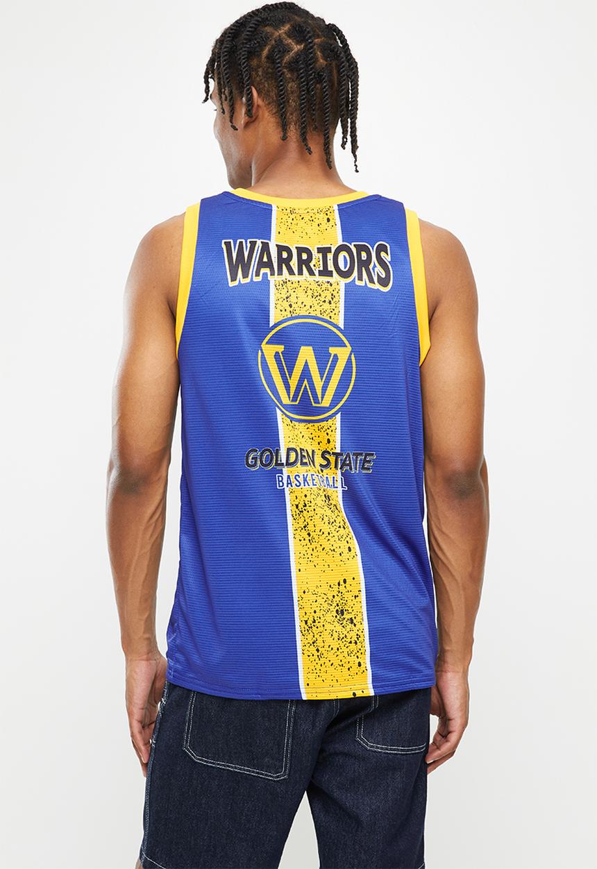 NBA - Golden state warriors fashion mesh rockstar vest - blue