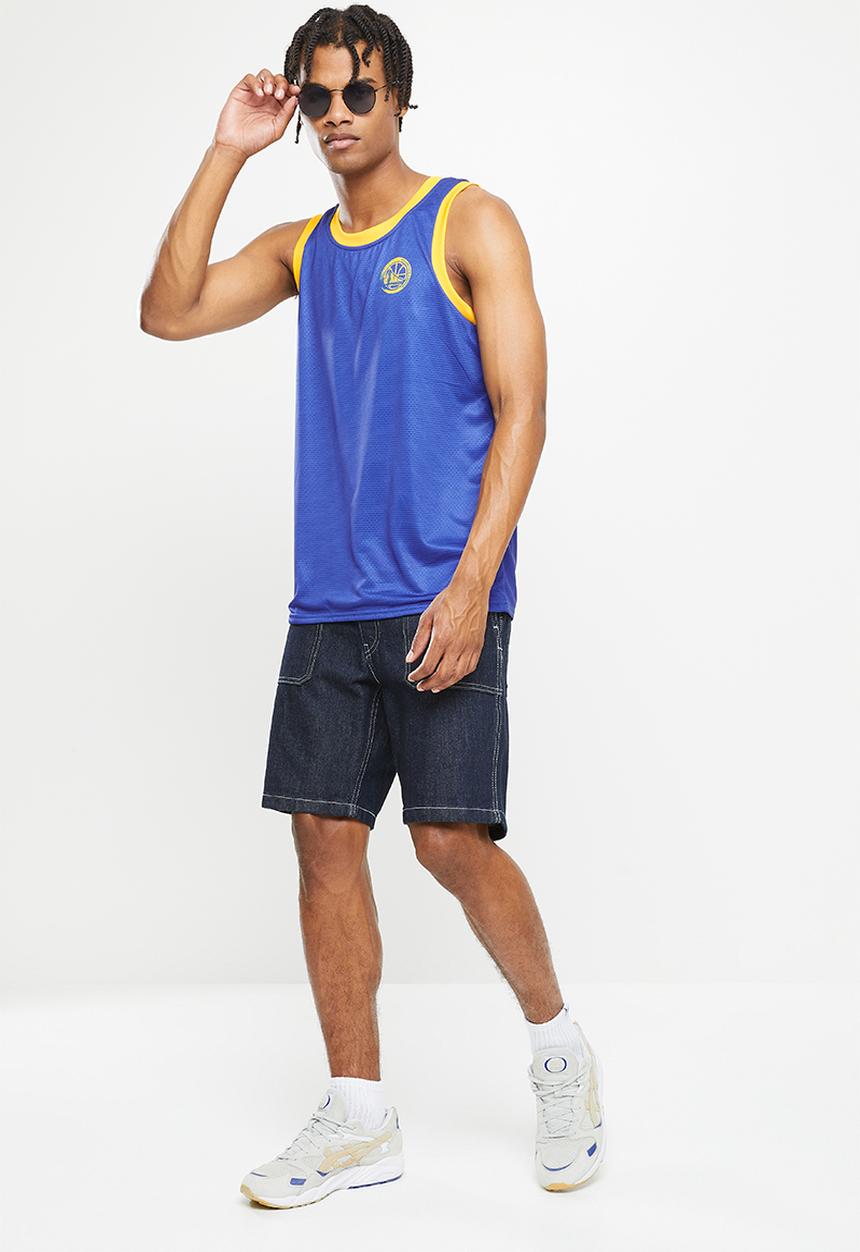 NBA - Golden state warriors fashion mesh rockstar vest - blue