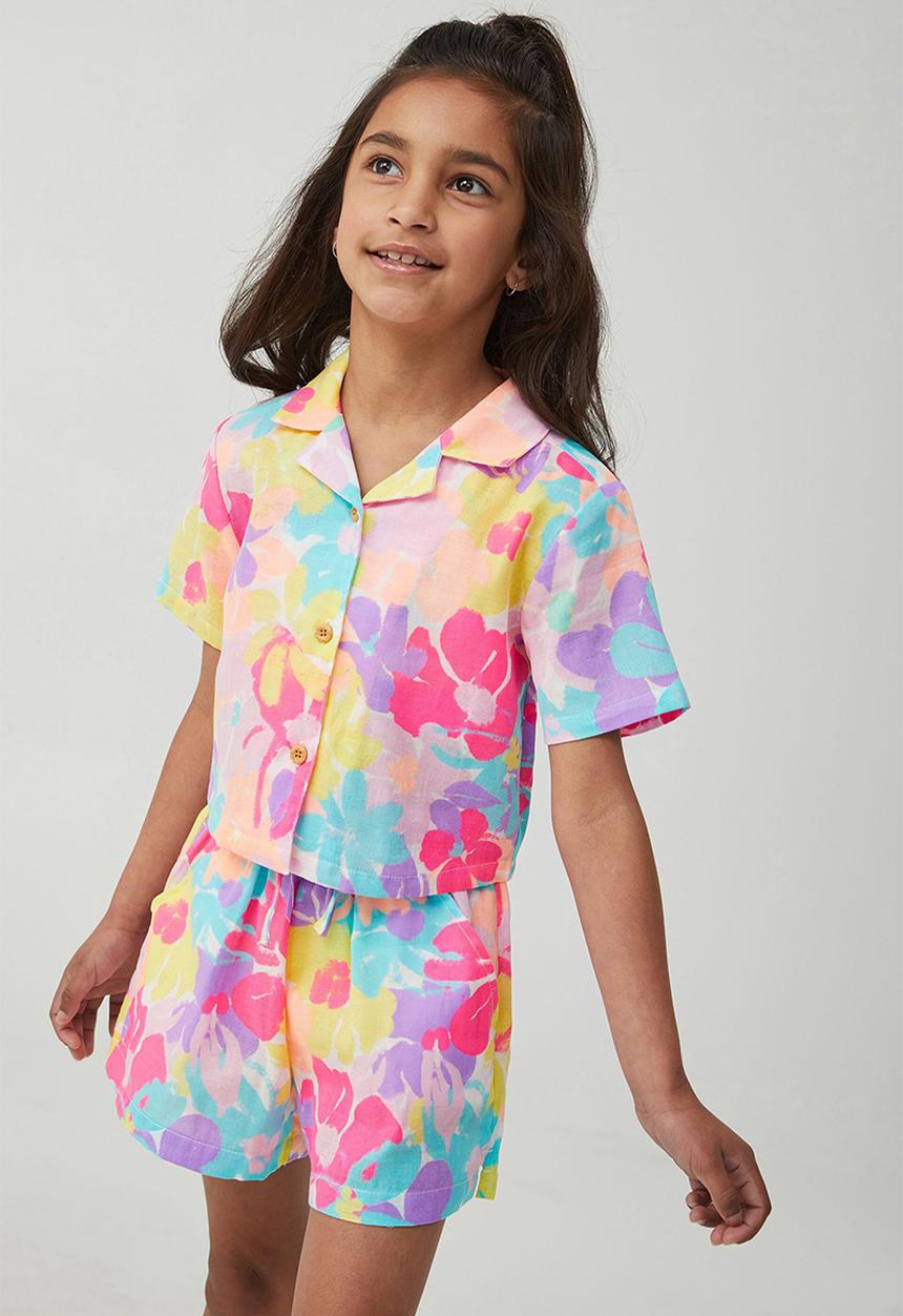 Cotton On - Gia resort shirt - bright painterly floral