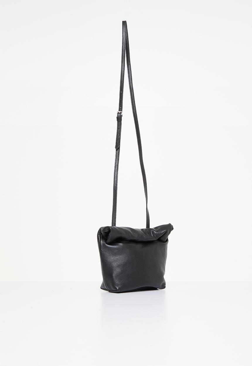 FSP Collection - Rollover leather crossbody - black