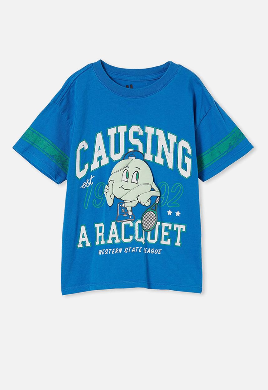 Cotton On - Stevie short sleeve embellished tee-blue punch/tennis