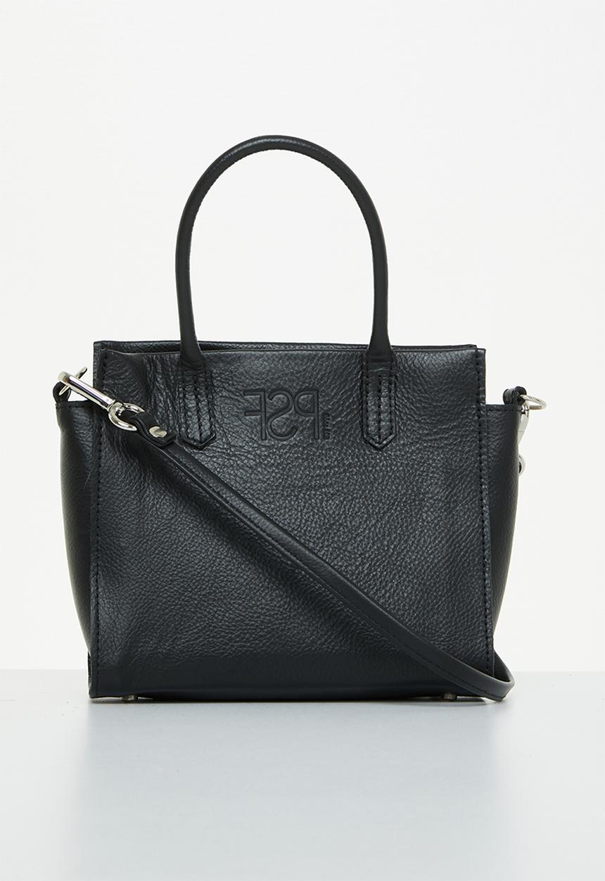 FSP Collection - Carrie leather top handle bag - black