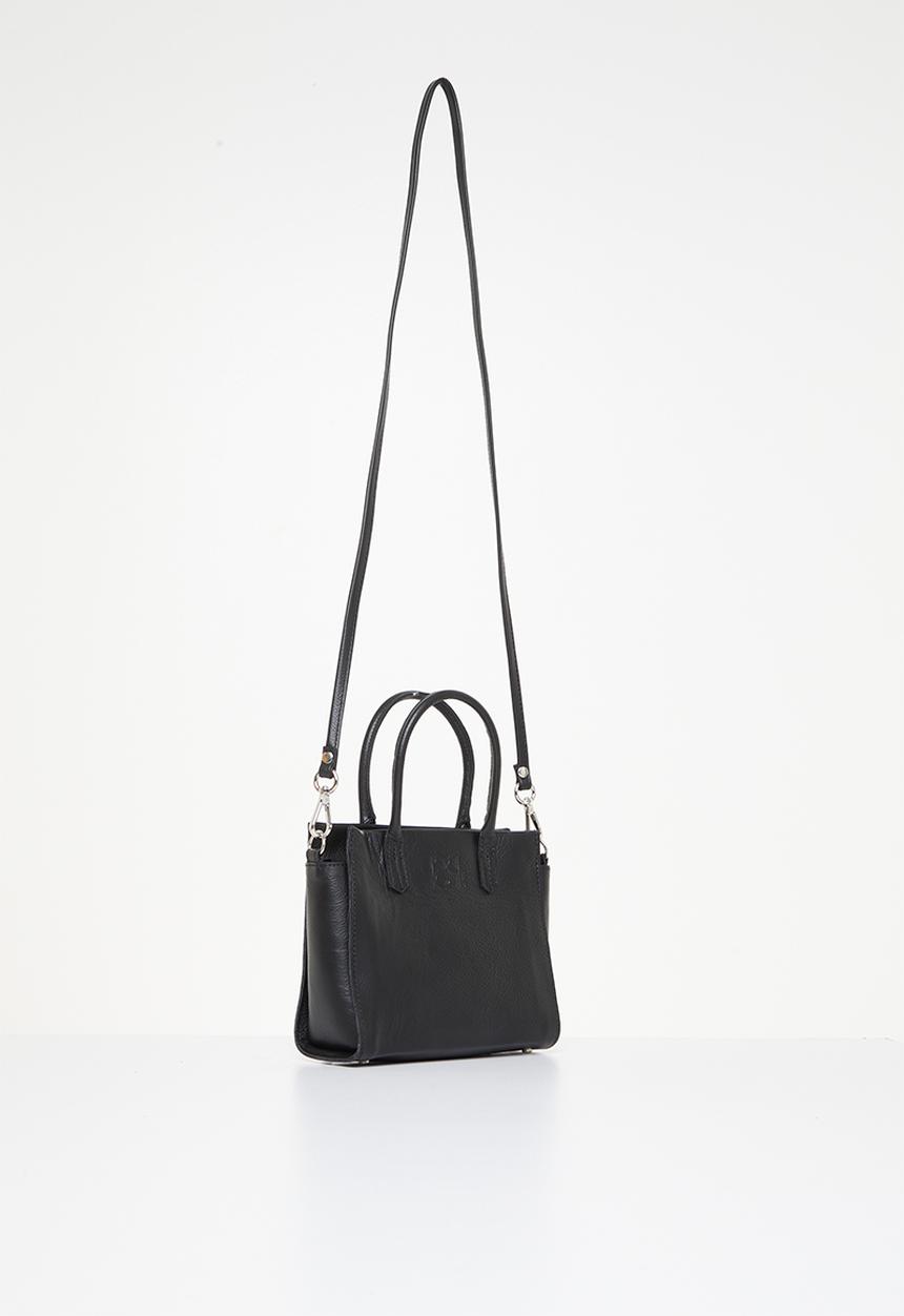 FSP Collection - Carrie leather top handle bag - black