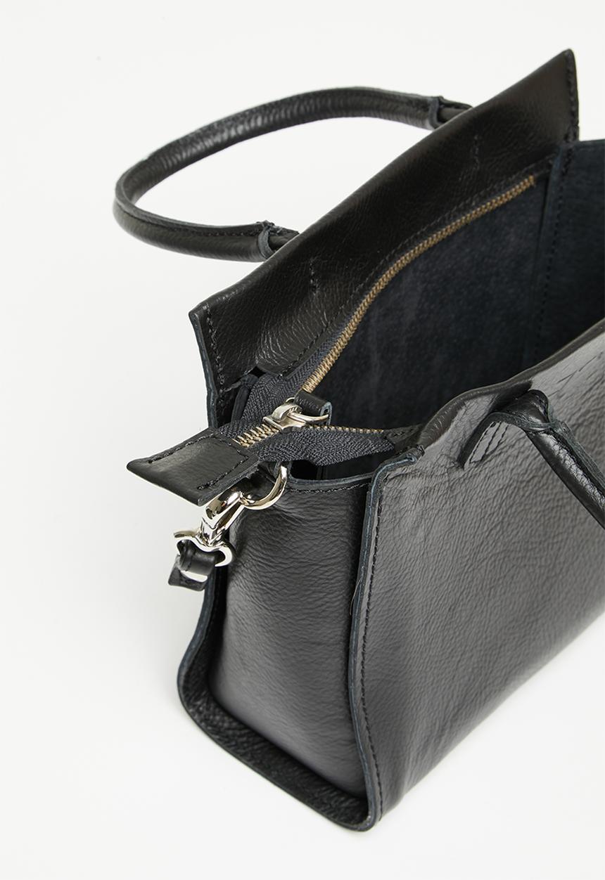FSP Collection - Carrie leather top handle bag - black