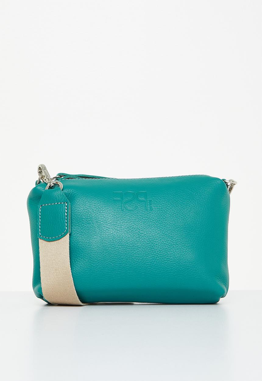 FSP Collection - Half day leather crossbody bag - teal