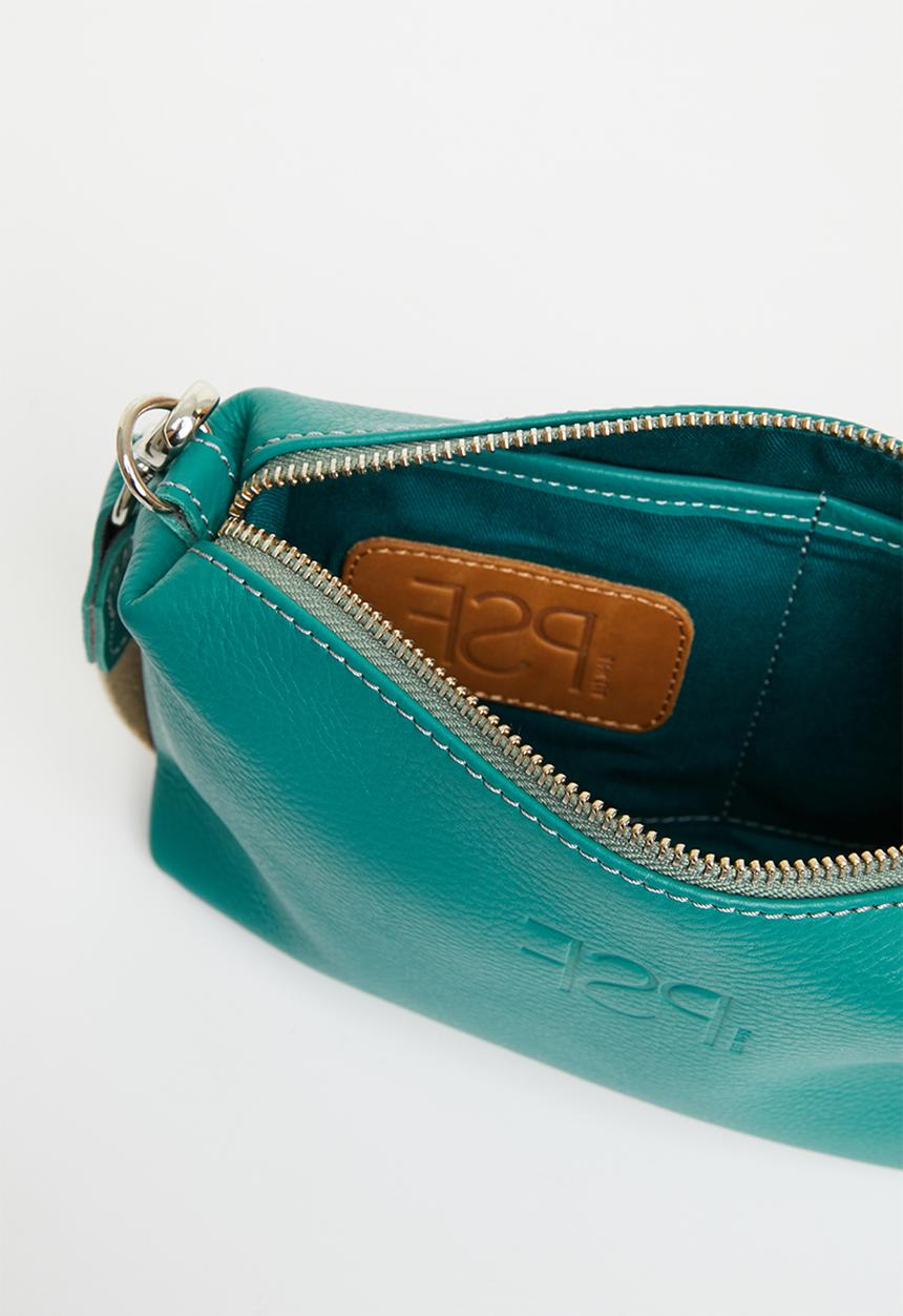 FSP Collection - Half day leather crossbody bag - teal