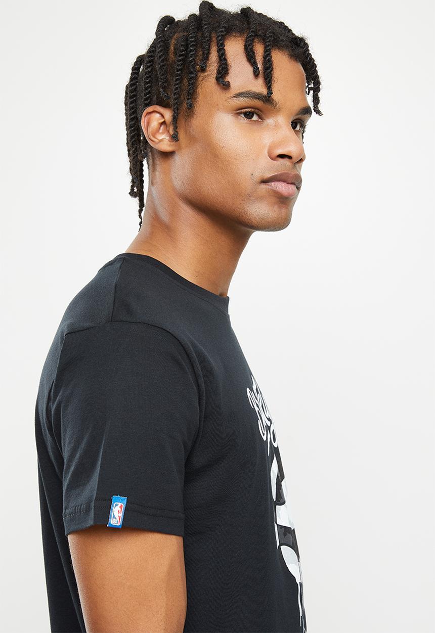 NBA - Brooklyn nets fashion paint ball print T-shirt - black