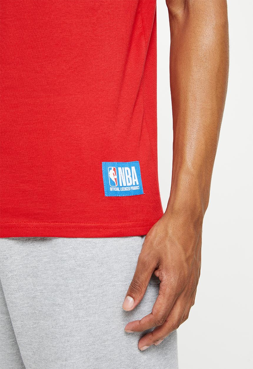 NBA - Chicago bulls core hoops print tee - red