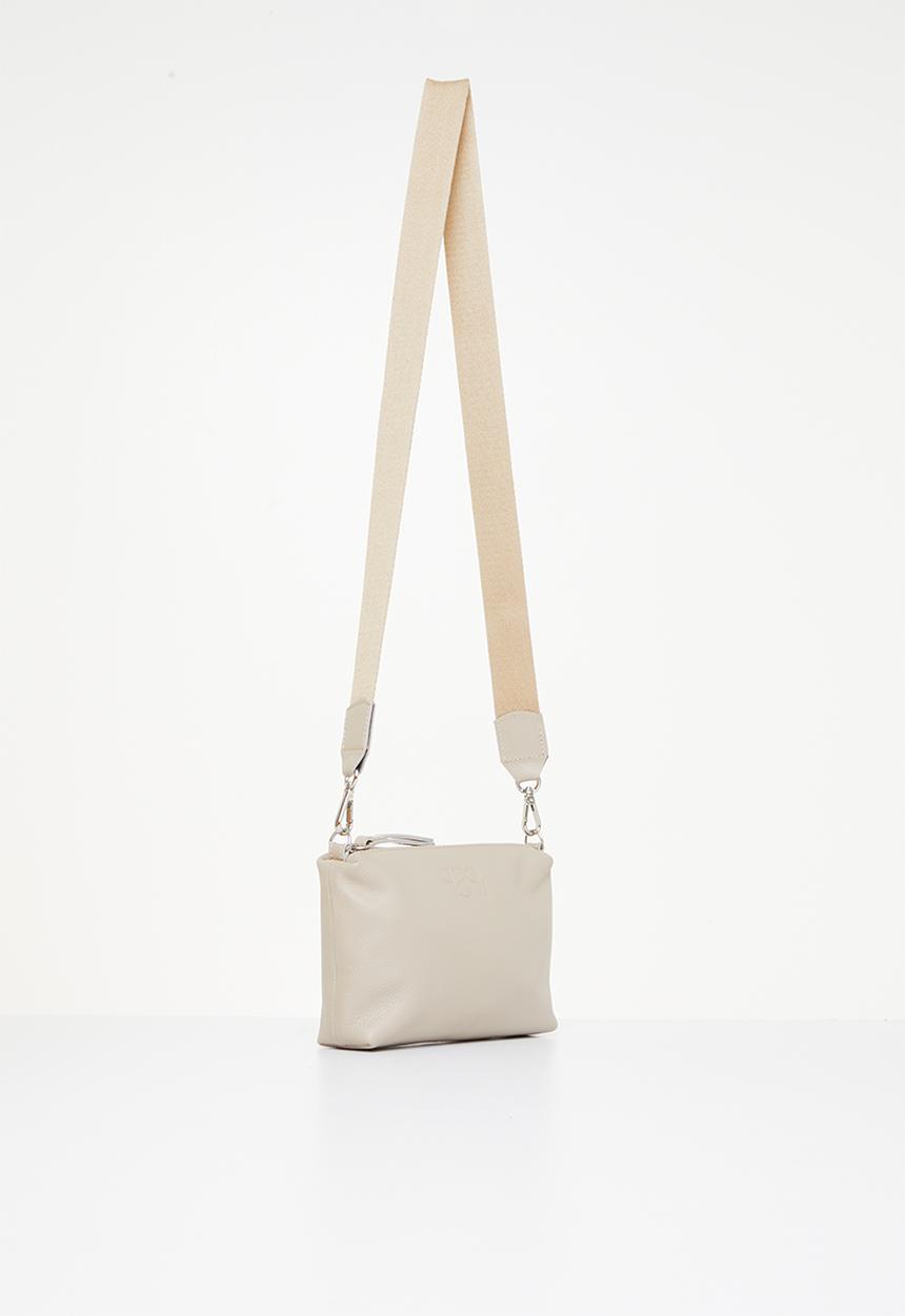 FSP Collection - Half day leather crossbody bag - taupe