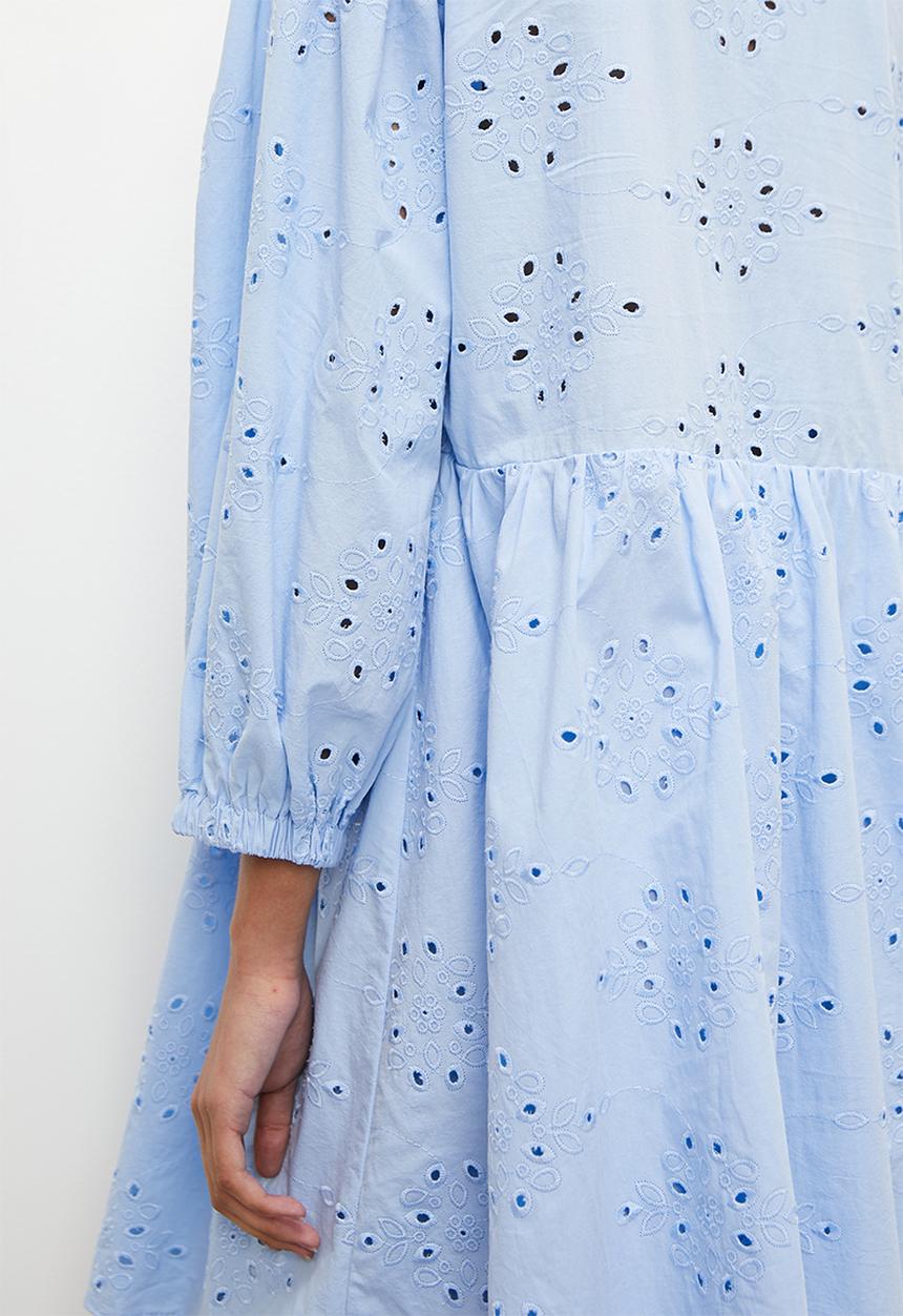 Superbalist - Anglaise babydoll dress - blue
