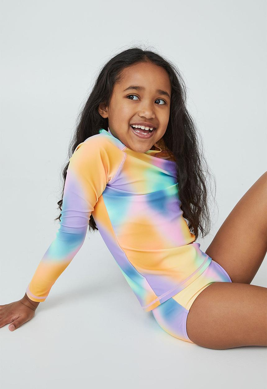 Cotton On - Hamilton long sleeve rashie - mystical rainbow