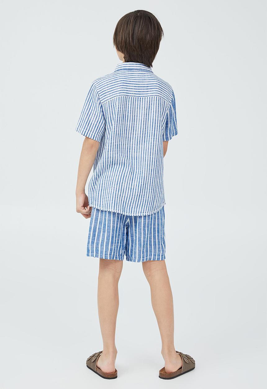 Cotton On - St tropez short - blue punch/vanilla stripe