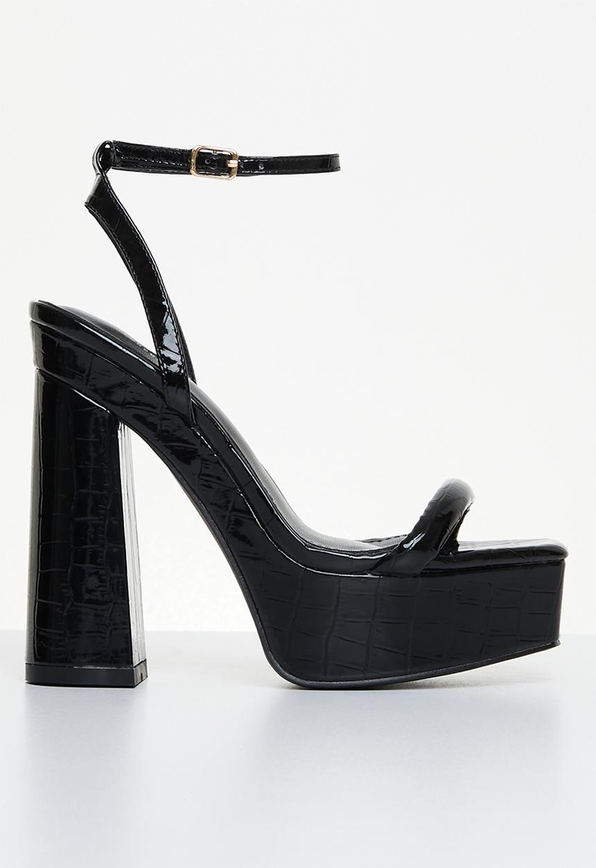 SIMMI London - Sia-2 platform block heel - black