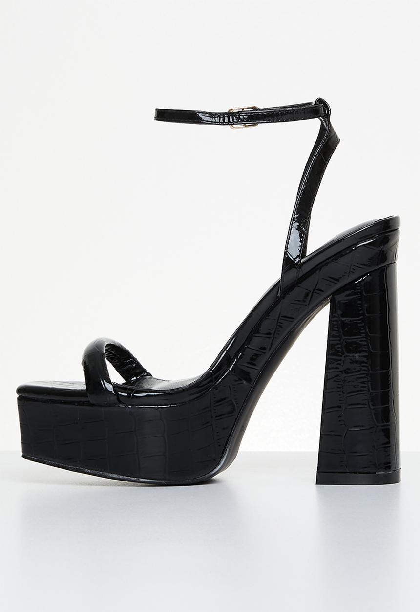 SIMMI London - Sia-2 platform block heel - black