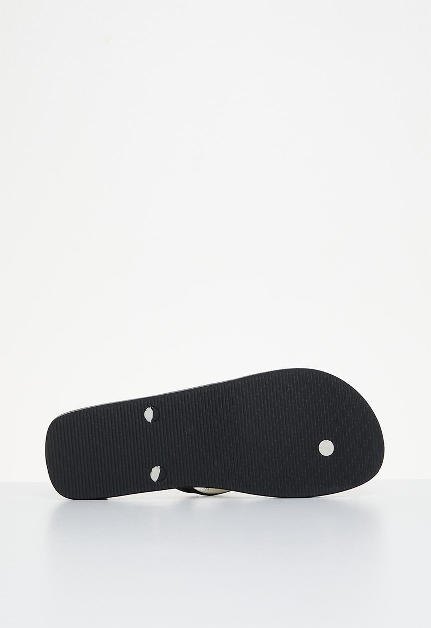 POLO - Monogram flip flop - black