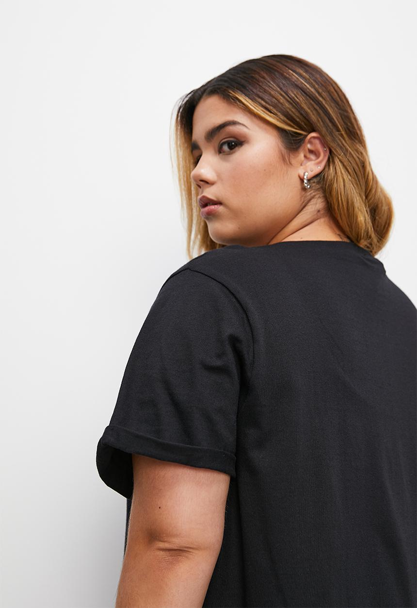 Blake - Graphic mini T-shirt dress - black