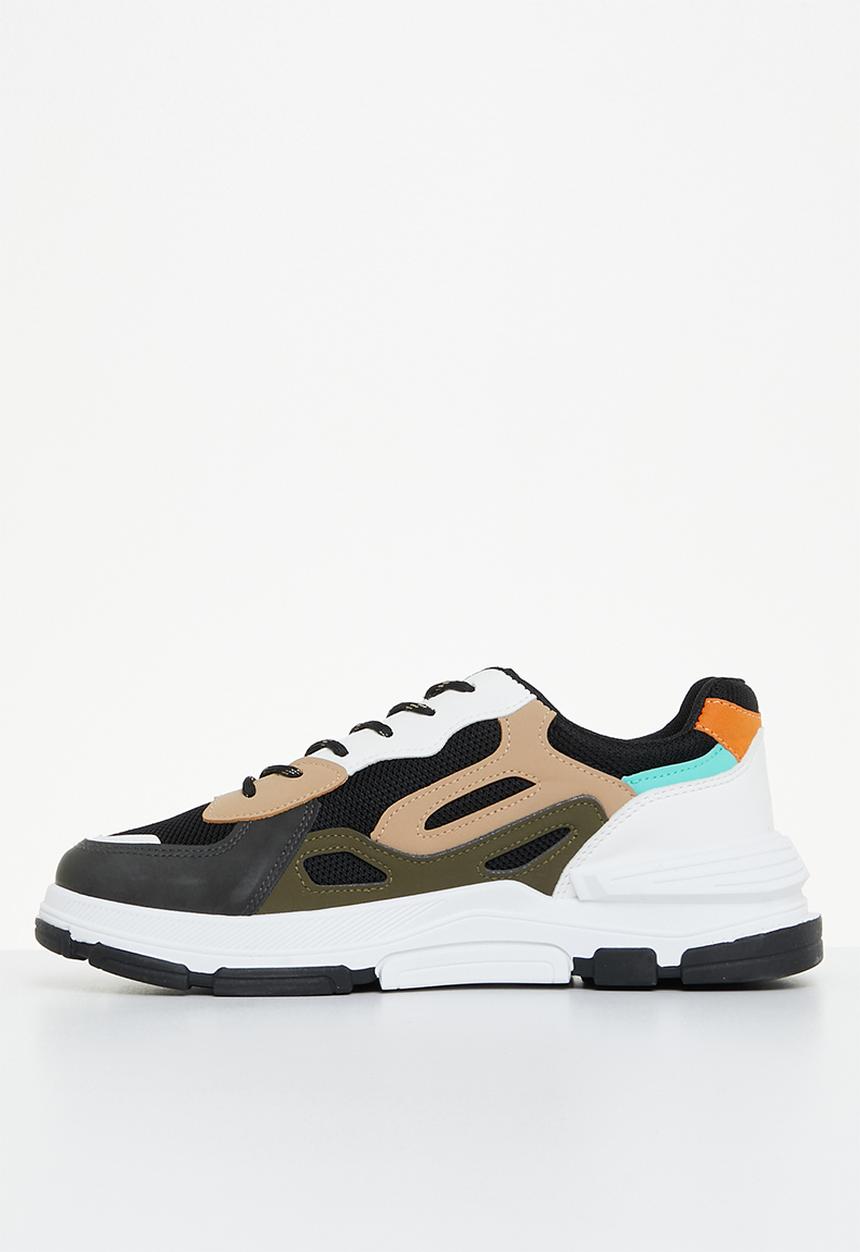 Tom Tom - Ron sneaker - black & taupe multi