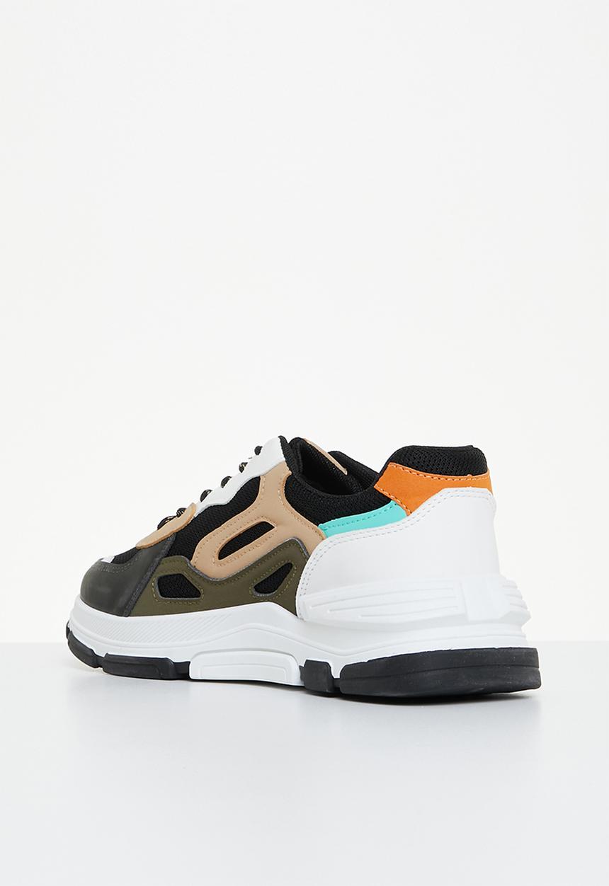 Tom Tom - Ron sneaker - black & taupe multi