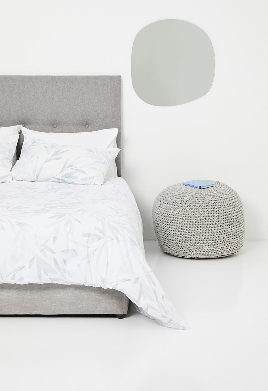 Sixth Floor - Foliage printed microfibre duvet cover set - blue & grey