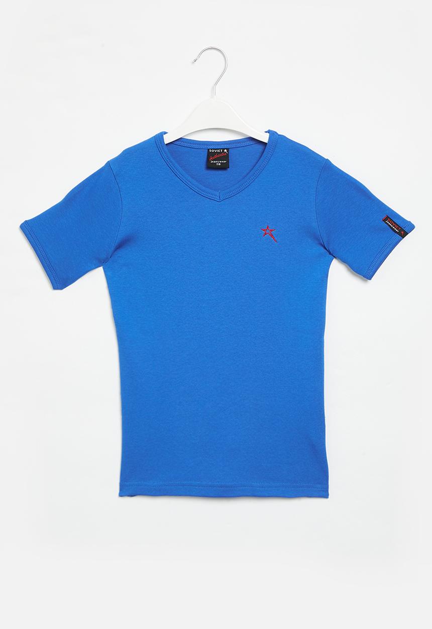 SOVIET - B bolt evo short sleeve muscle tee - mosaic blue
