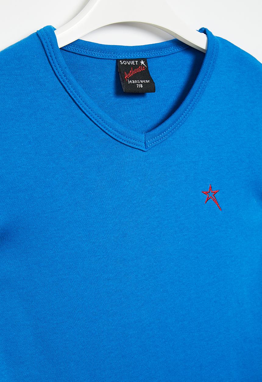 SOVIET - B bolt evo short sleeve muscle tee - mosaic blue